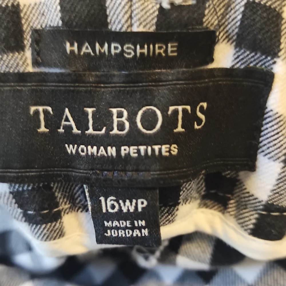 Talbots Black and White Checkered Cropped Pants - Picture 13 of 13